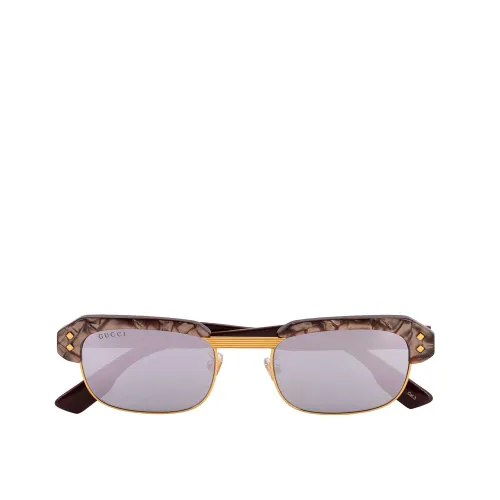 Rechteckige Sonnenbrille mit Logo Gucci
