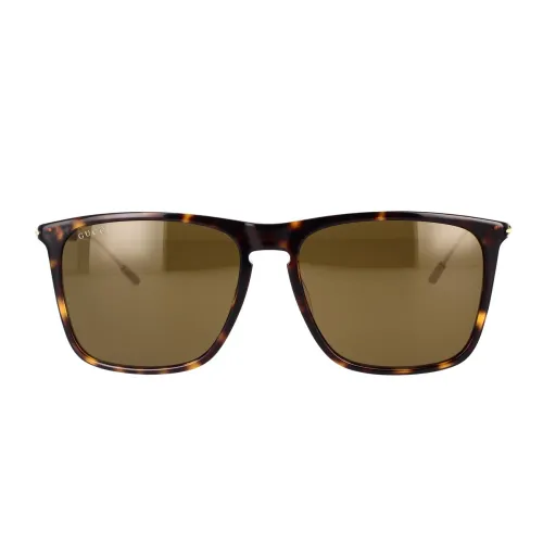 Rechteckige Sonnenbrille mit Metall- und Kunststoffrahmen Gucci