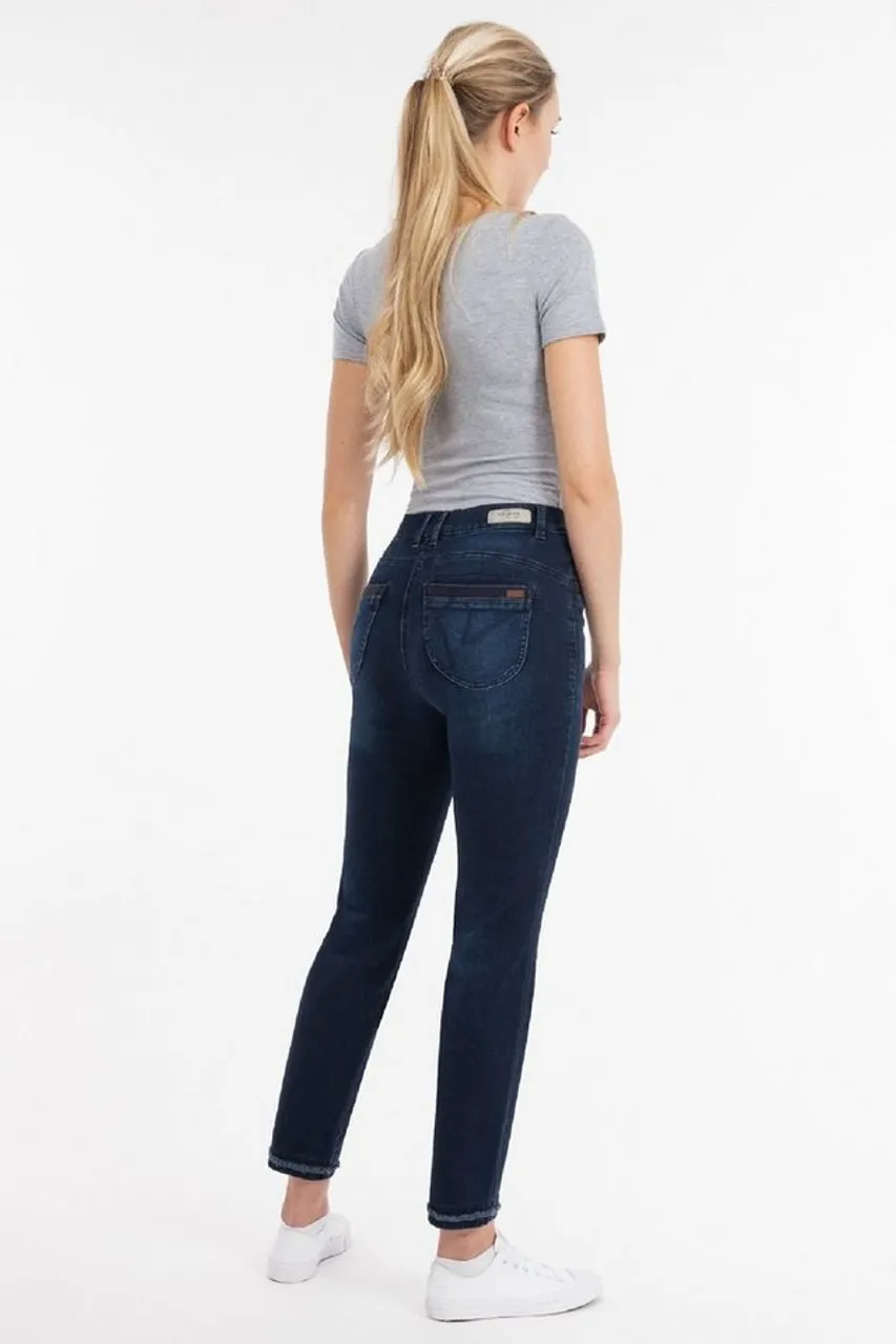 Recover Pants Slim-fit-Jeans ALEXA Kontrastfarbige Stickereien