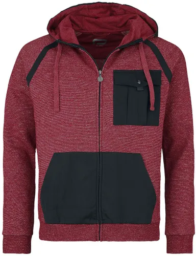 RED by EMP Hoody Jacket With Black Details Kapuzenjacke bordeaux meliert in L