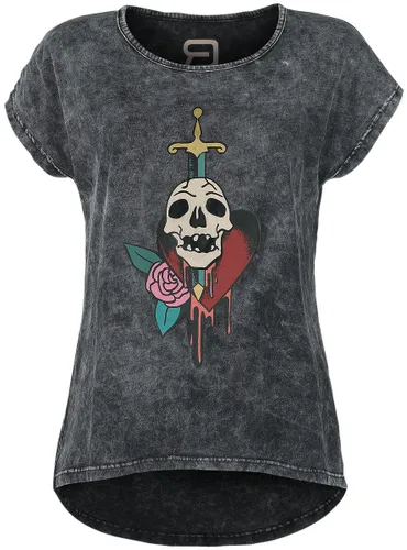 RED by EMP T-Shirt mit Dolch Skull Print T-Shirt grau in L