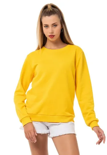 RedBridge Sweatshirt Rundhals Pullover Gelb L Premium Qualität