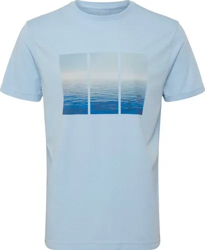 REDGREEN Print-Shirt Print melange Carius light blue Baumwolle