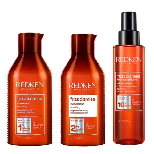 Redken - Default Brand Line Frizz Dismiss Bundle Instant Deflate Oil Haarpflegesets 0.73 l Damen