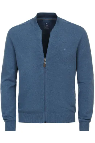Redmond Casual Regular Fit Cardigan blau, Einfarbig