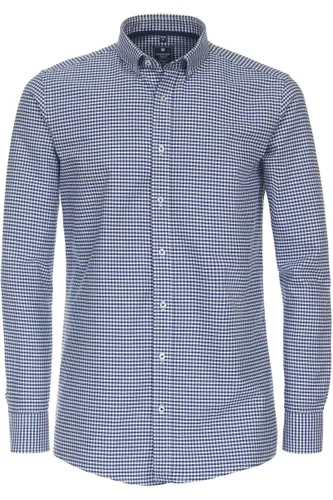 Redmond Casual Regular Fit Hemd blau/weiss, Kariert