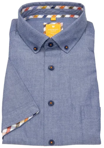 Redmond Kurzarmhemd leicht tailliert Button-Down-Kragen Kontrastknöpfe