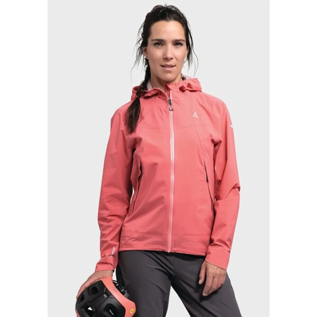 Regenjacke SCHÖFFEL "2.5L Jacket Karma Trail L" Gr. 38, rosa (3245, rosa) Damen Jacken