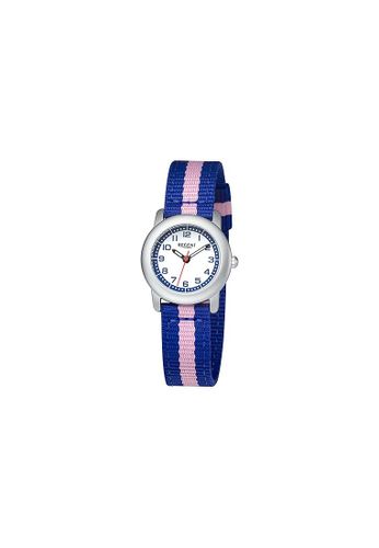 Regent Mädchen Analog Quarz Uhr mit Textil Armband 12400314
