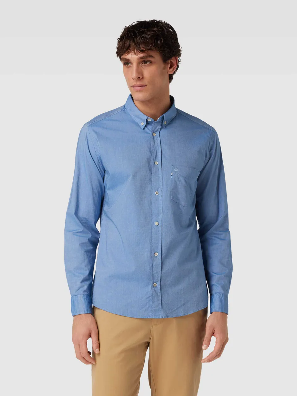 Regular Fit Freizeithemd mit Button-Down-Kragen Modell 'Oxford'