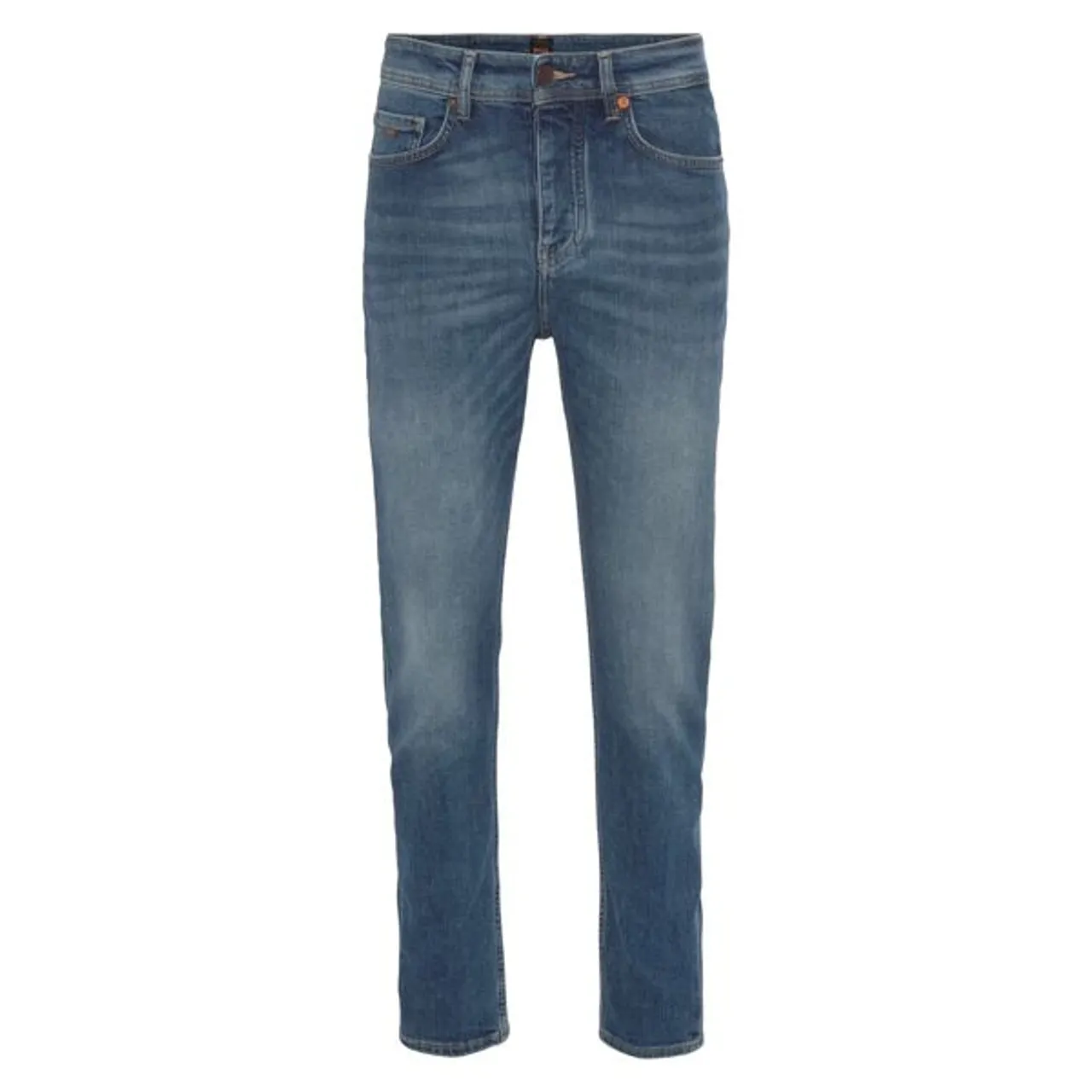 Regular-fit-Jeans BOSS ORANGE "Taber BC-C" Gr. 38, Länge 34, blau (medium blue) Herren Jeans Regular Fit