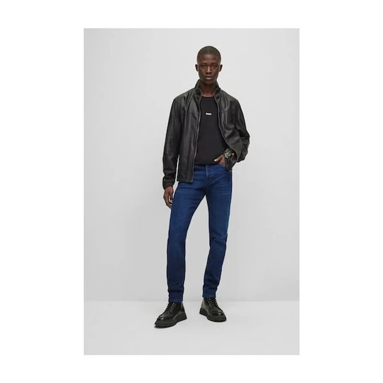 Regular-fit-Jeans BOSS ORANGE "Taber BC-P-1" Gr. 38, Länge 32, blau (navy) Herren Jeans