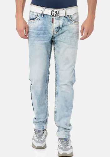 Regular-fit-Jeans CIPO & BAXX Gr. 30, Länge 34, blau (iceblue) Herren Jeans Regular Fit