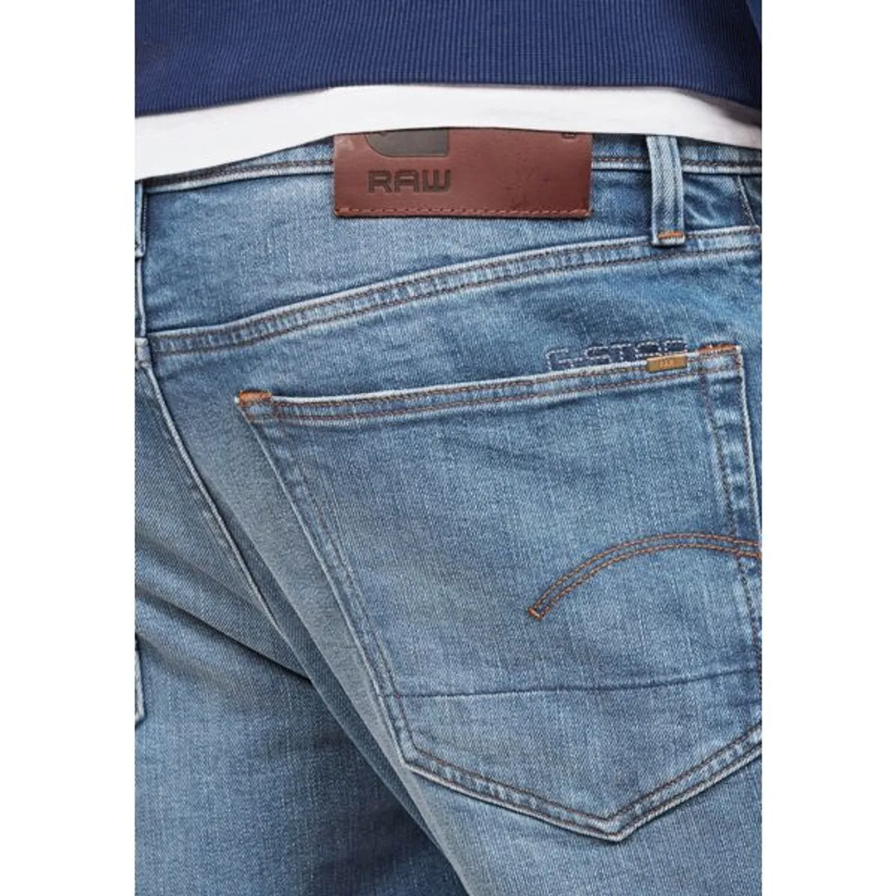 Regular-fit-Jeans G-STAR RAW "3301 Straight Tapered" Gr. 32, Länge 34, blau (blue, aged) Herren Jeans Regular Fit