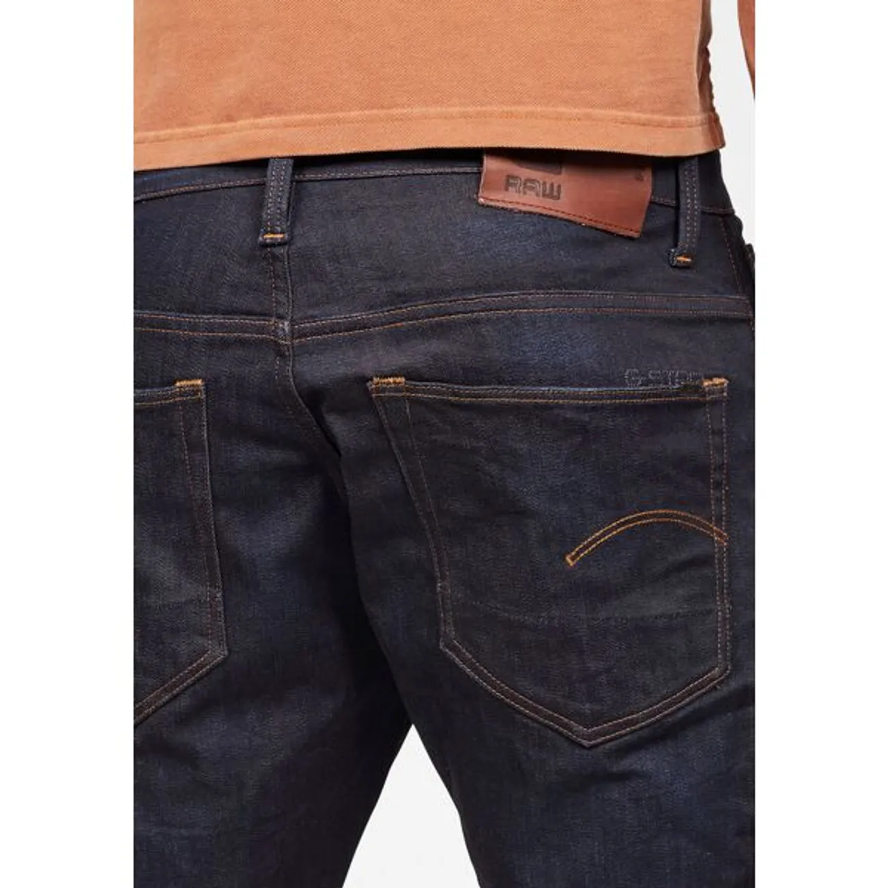 Regular-fit-Jeans G-STAR RAW "3301 Straight Tapered" Gr. 36, Länge 32, blau (dark, blue) Herren Jeans Regular Fit