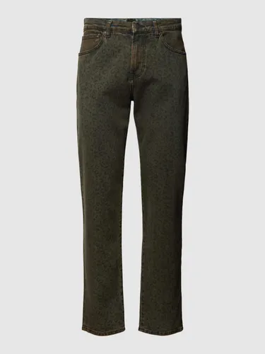 Regular Fit Jeans mit Animal-Print Modell 'Maine'