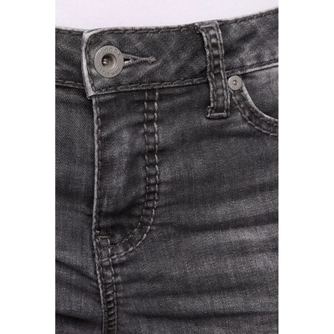 Regular-fit-Jeans SOCCX Gr. 30, Länge 30, grau Damen Jeans