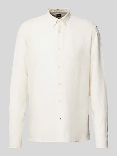 Regular Fit Leinenhemd mit Button-Down-Kragen Modell 'LIAM'