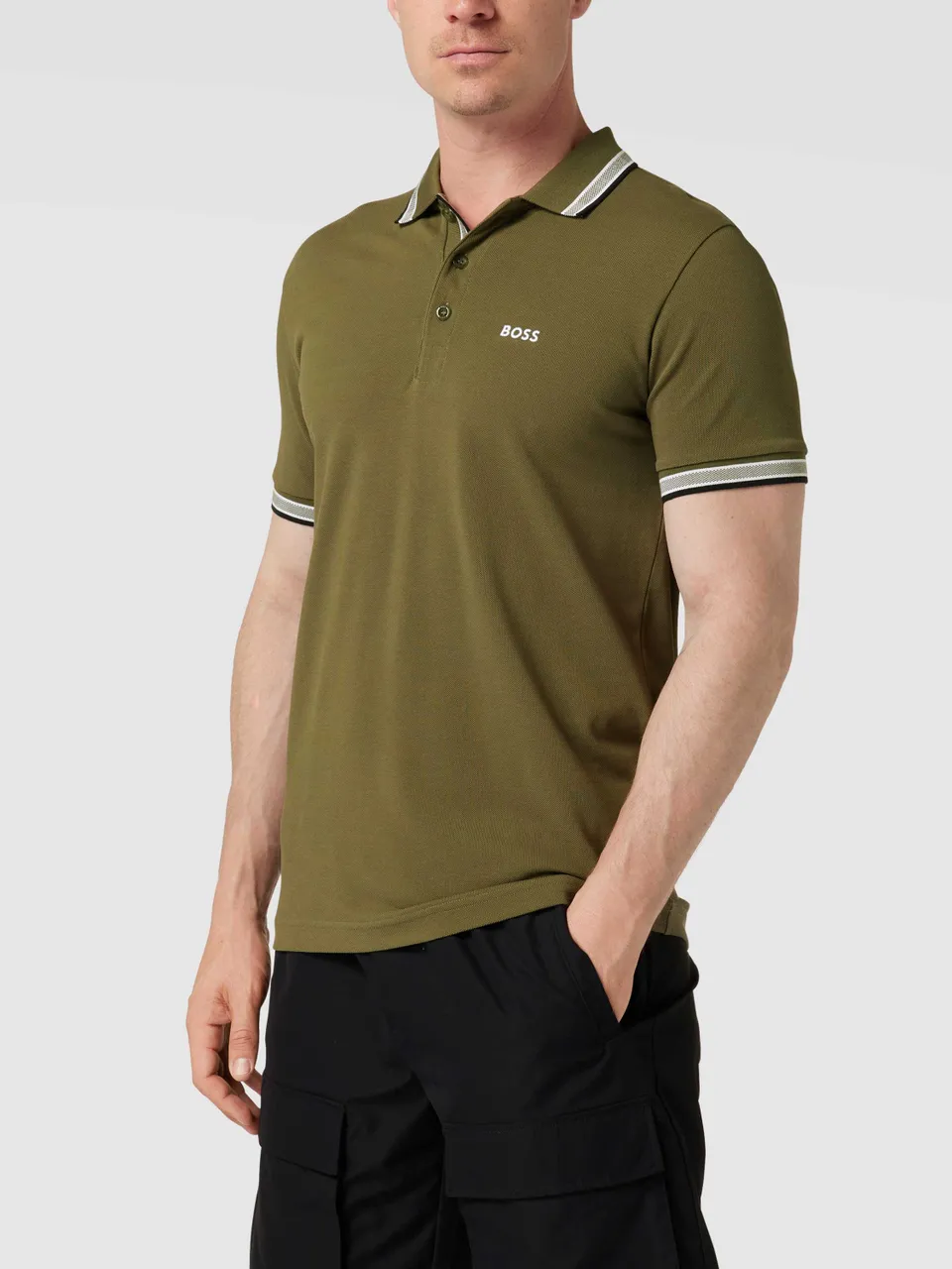 Regular Fit Poloshirt mit Label-Stitching Modell 'Paddy'