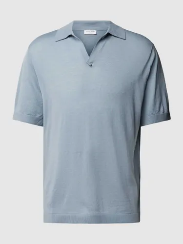 Regular Fit Poloshirt mit V-Ausschnitt Modell 'BEKER'