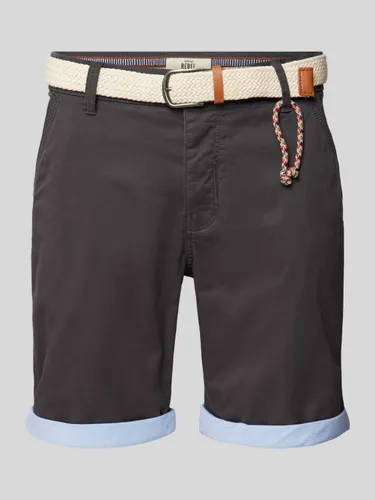 Regular Fit Shorts mit Gürtel in Flecht-Optik Modell 'MAGNUS'