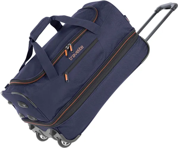 Reisetasche TRAVELITE "Basics, 55 cm, marine/orange" Gr. B/H/T: 55 cm x 32 cm x 29 cm, bunt (marine, orange) Taschen Handgepäck Duffle Bag Sporttasche...