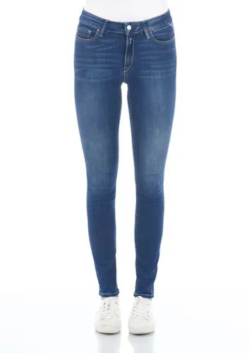 Replay Damen Jeans Luzien - Skinny Fit - Blau -Medium Blue
