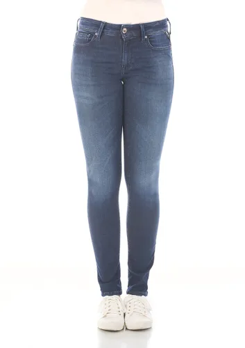 Replay Damen Jeans New Luz - Skinny Fit - Hyperflex - Blau - Dark Blue