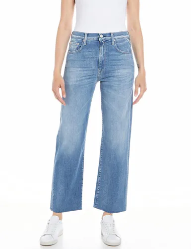 Replay Damen Jeans Reyne Straight-Fit mit Power Stretch