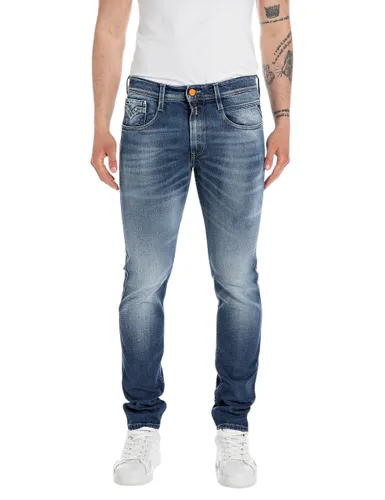 Replay Herren Jeans ANBASS - Slim Fit - Blau - Medium Blue Denim