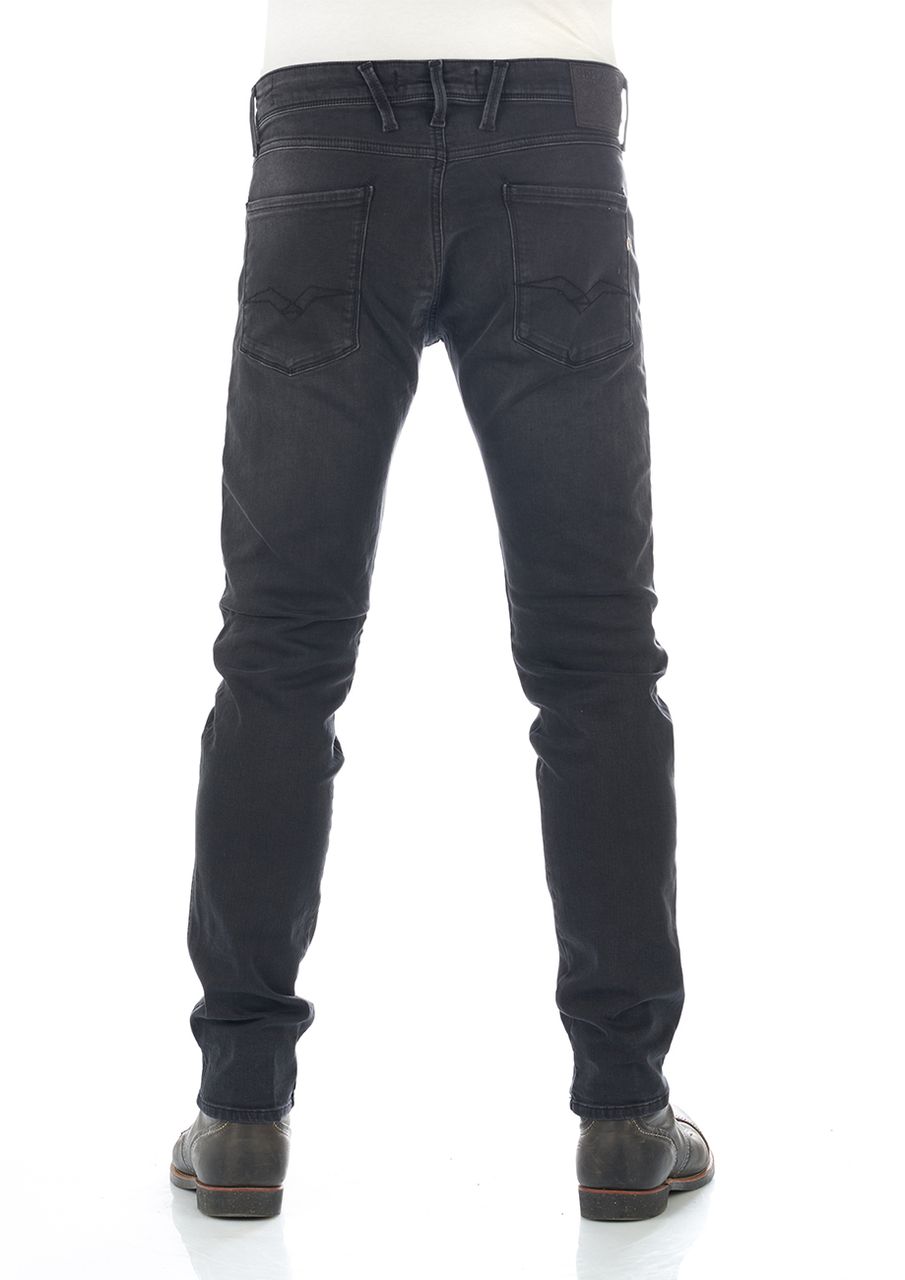 Replay Herren Jeans Anbass - Slim Fit - Grau - Dark Grey Denim