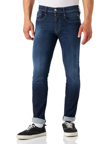 Replay Herren Jeans Anbass Slim-Fit Hyperflex Recycled mit