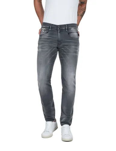 Replay Herren Jeans Anbass Slim-Fit Hyperflex White Shades
