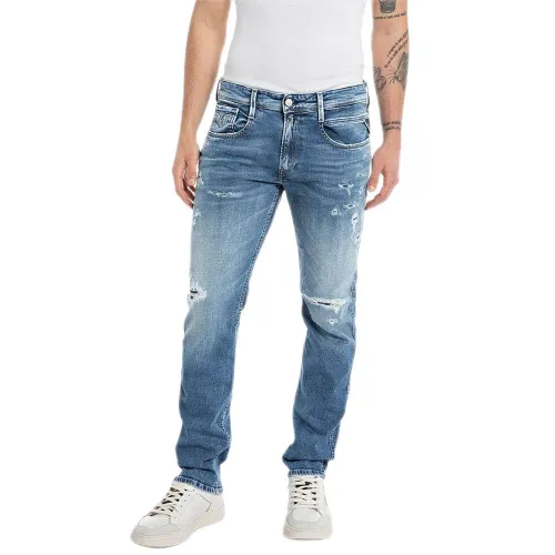 Replay Herren Jeans Anbass Slim-Fit mit Super Stretch