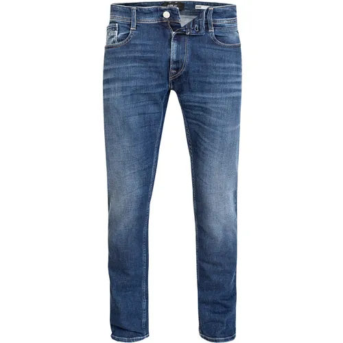 Replay Herren Jeans blau Baumwoll-Stretch Comfort Fit