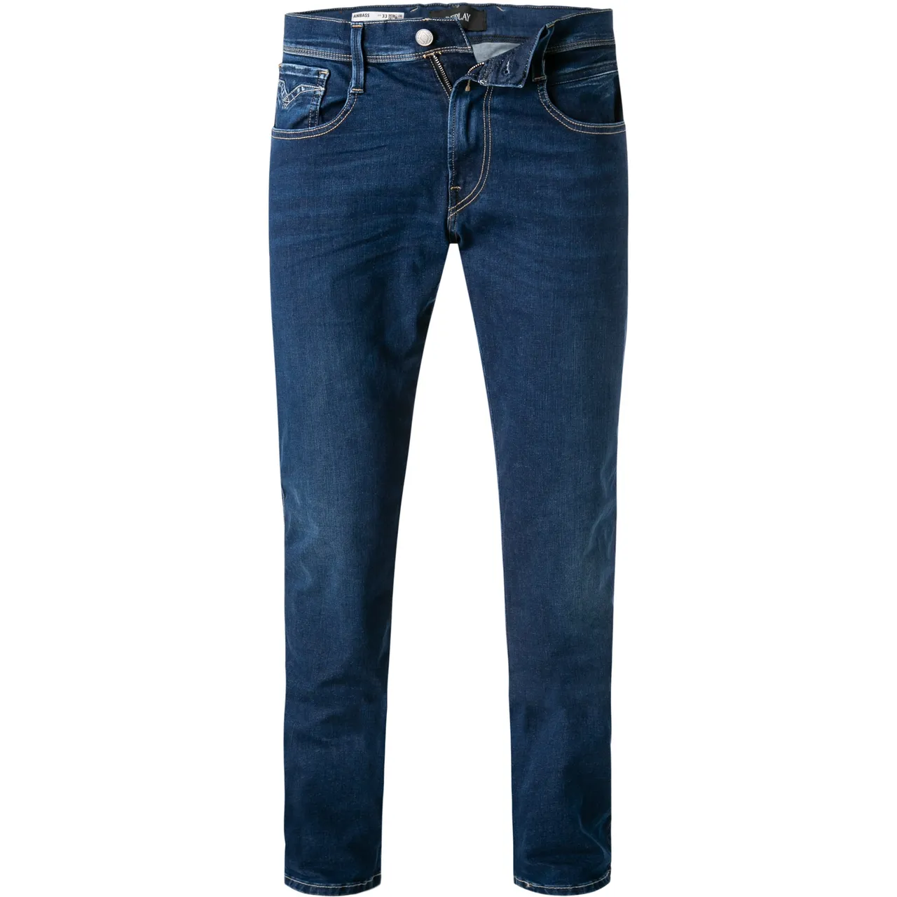 Replay Herren Jeans blau Baumwoll-Stretch Slim Fit