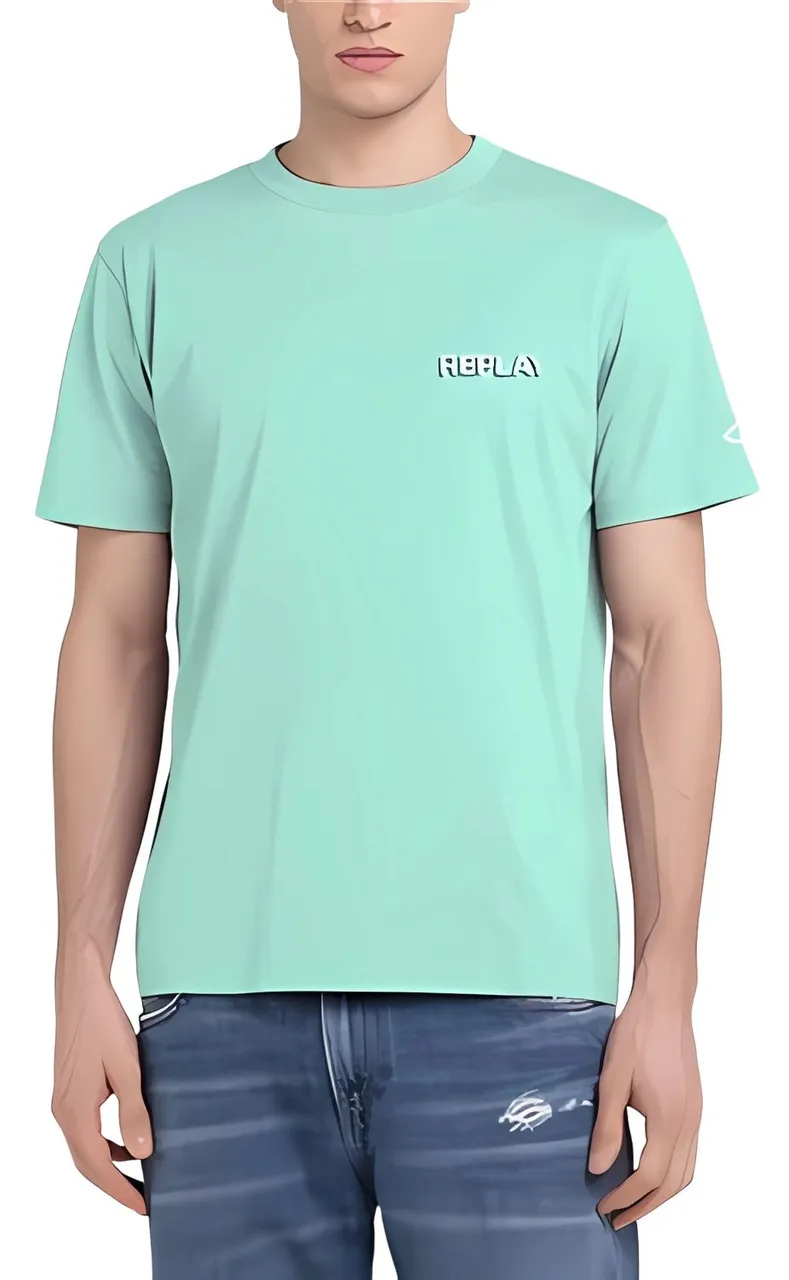Replay Herren Rundhals T-Shirt BASIC - Regular Fit