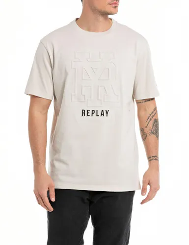Replay Herren T-Shirt Kurzarm Rundhalsausschnitt Logo