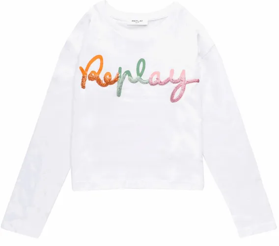 Replay Mädchen Langarmshirt aus Baumwolle mit Logo