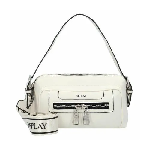 Replay Schultertasche 28 cm dirty white