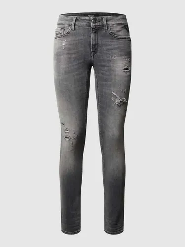 Replay Skinny Fit Jeans aus Bio-Baumwolle Modell 'New Luz' in Silber