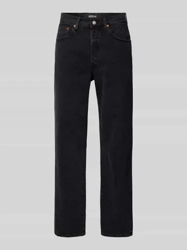 Replay Straight Fit Jeans im 5-Pocket-Design Modell '901' in Black