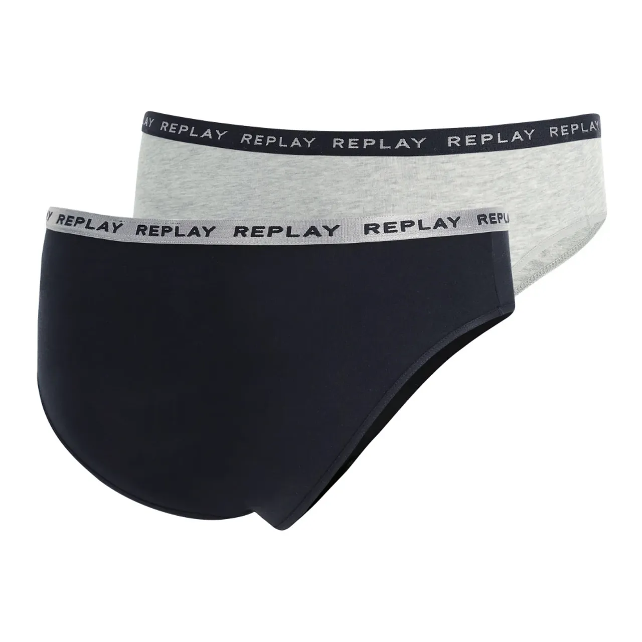Replay Unterhose Damen-Slip mit Logo-Bund 2er Pack Replay