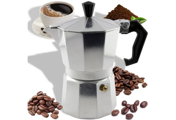 Retoo Espressokocher Espressokocher 600 ml Kaffeekocher Kaffeebereiter Espressokanne, Traditioneller Kaffeegeschmack, Haltbarkeit, Vielseitigkeit
