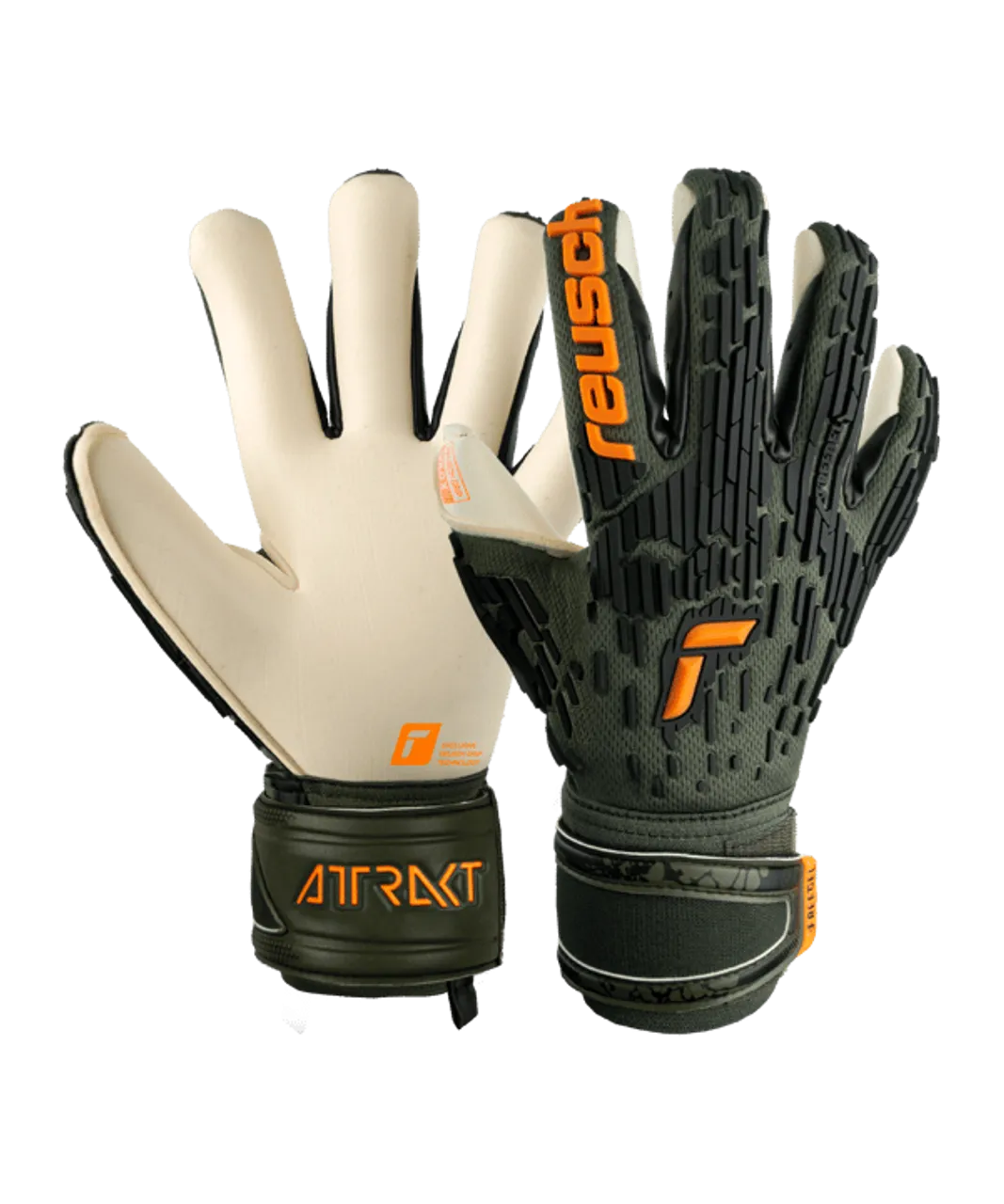 Reusch Attrakt Freegel Gold X TW-Handschuhe Grün Orange F5556