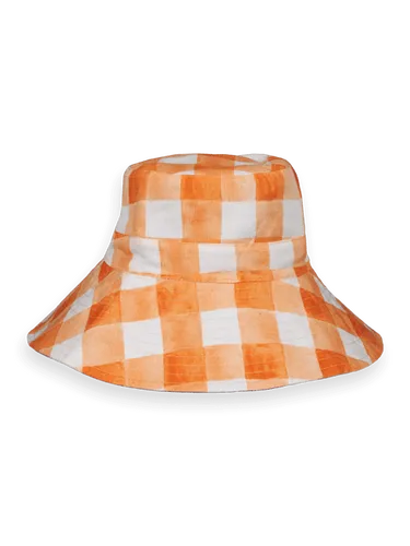 Reversible printed check hat - Größe S - Multicolor - Mädchen - Kopfbedeckung - Scotch & Soda