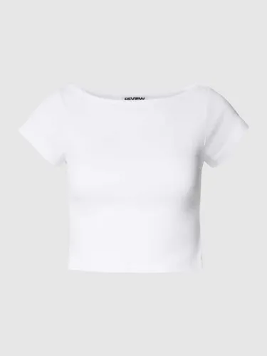 Review Basic Cropped T-shirt in Weiss