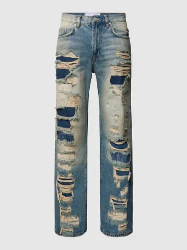 REVIEW Ripped Jeans im washed look in Blau