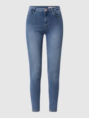 Review Skinny Fit Jeans mit Destroyed-Effekten in Blau