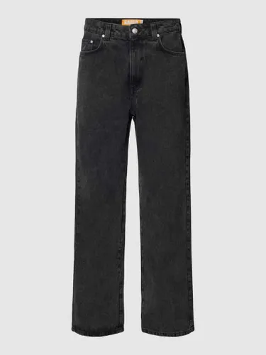REVIEW Wide Leg Jeans im 5-Pocket-Design in black in Black